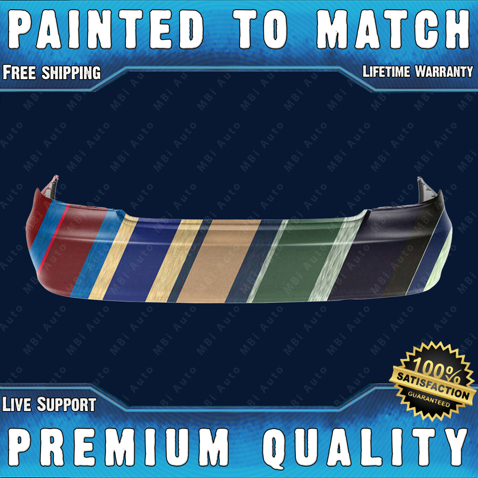 NEW Painted To Match - Rear Bumper Replacement for 2002-2006 Toyota Camry 02-06