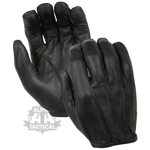 COMBAT SECURITY MADE WITH KEVLAR ANTI SLASH LEATHER GLOVES BLACK SIA
