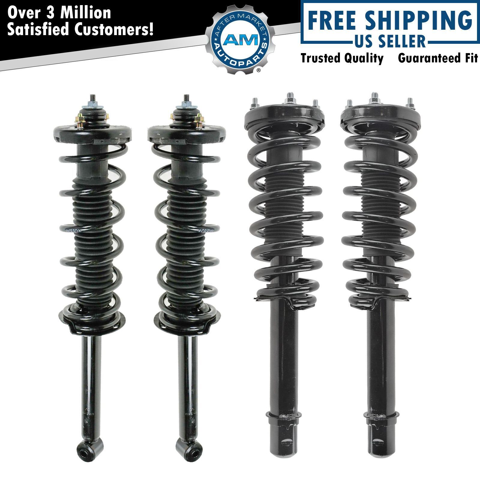 Front & Rear 4 Piece Strut & Spring Assembly Kit LH & RH Sides for Acura TL New