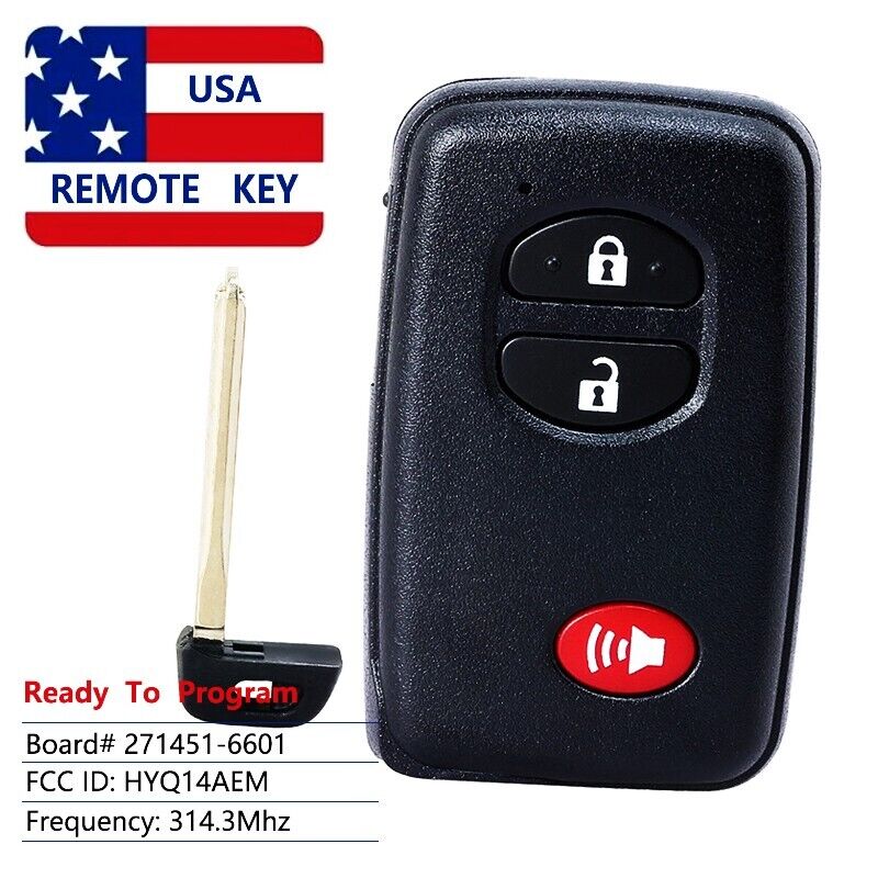 Smart Key for Toyota RAV4 2010-2013 Remote Fob HYQ14AEM 271451-6601 Unlocked