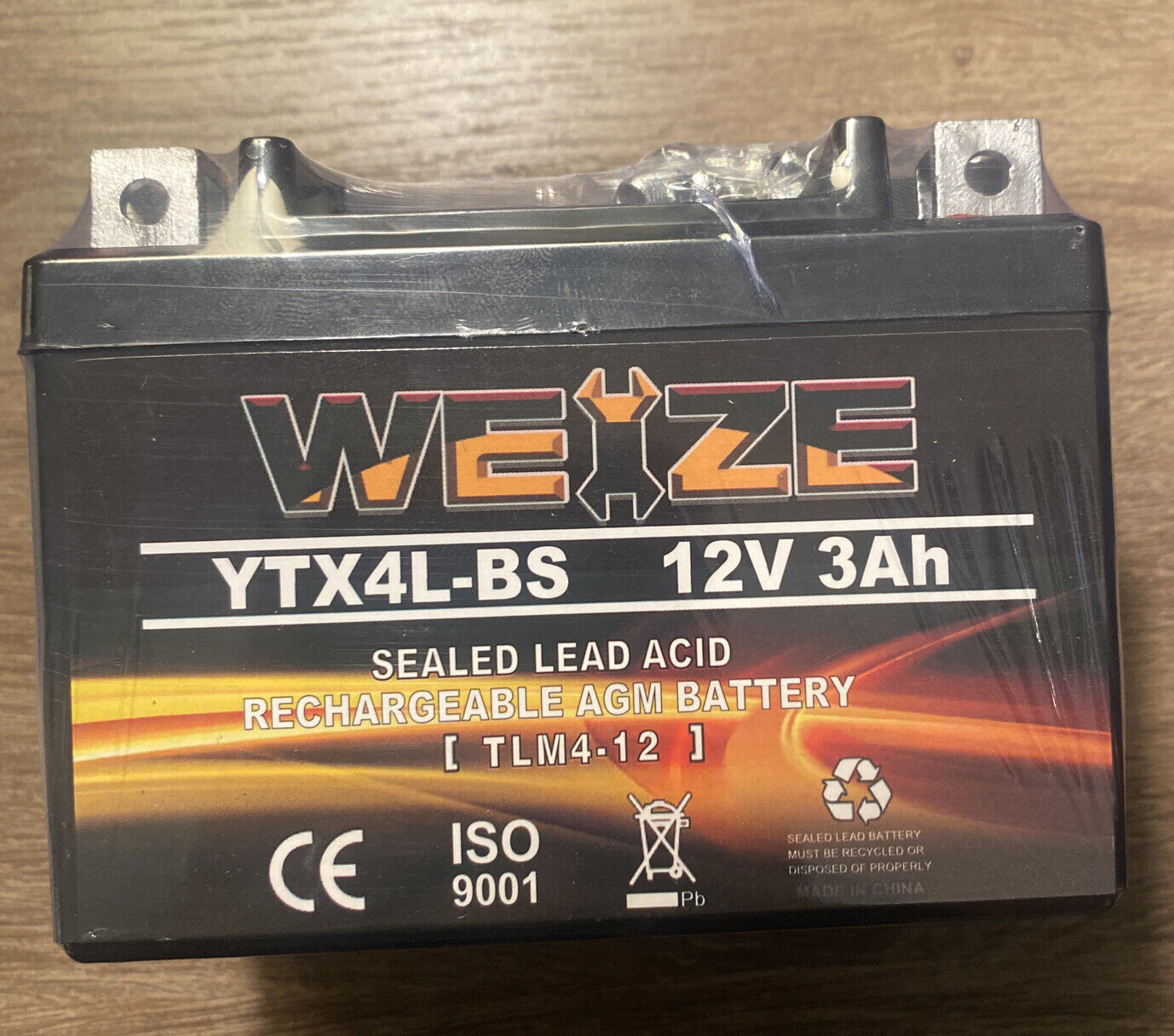 WEIZE YTX4L-BS SLA Battery Replaces ATV Quad Motorcycle Scooter Moped 50 CCA