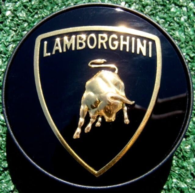 Factory Lamborghini Wheel Center Cap New Original Genuine OEM Gold Bull Centre