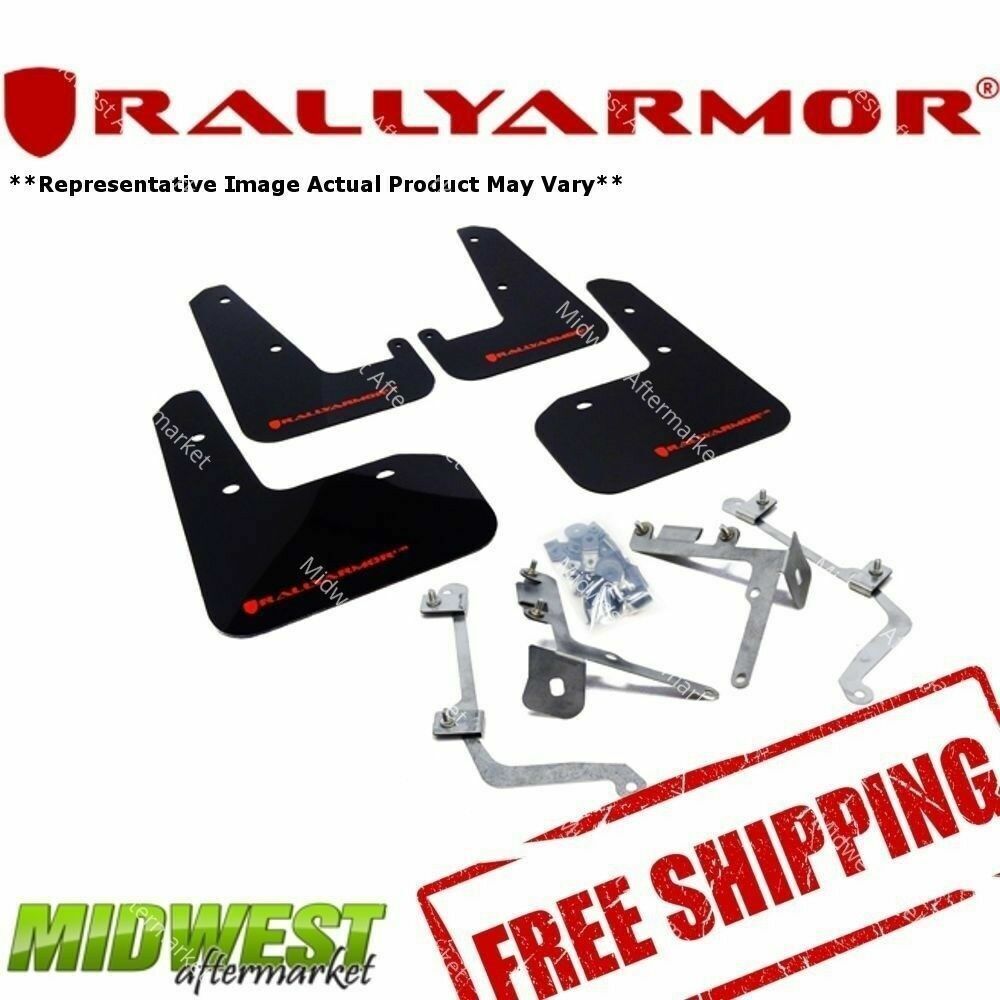 Rally Armor Urethane Mud Flaps With Red Logo Fits 03-08 Subaru Forester