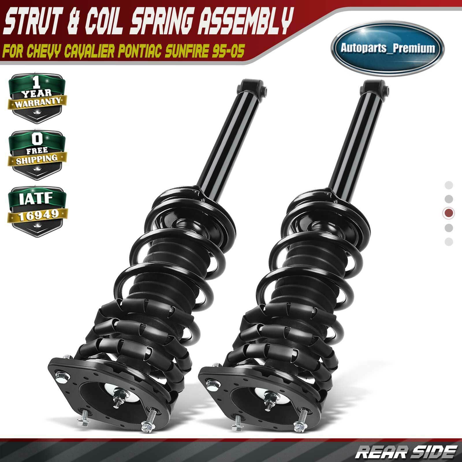2x Rear Complete Strut & Coil Spring Assembly for Chevy Cavalier Pontiac Sunfire