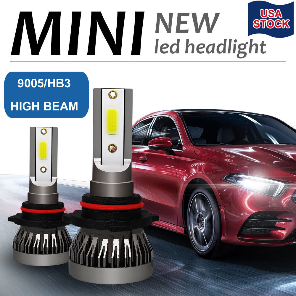 9005  Car LED Headlight Bulb High Low 360° LED Beam 6000K 2500LM White 2x