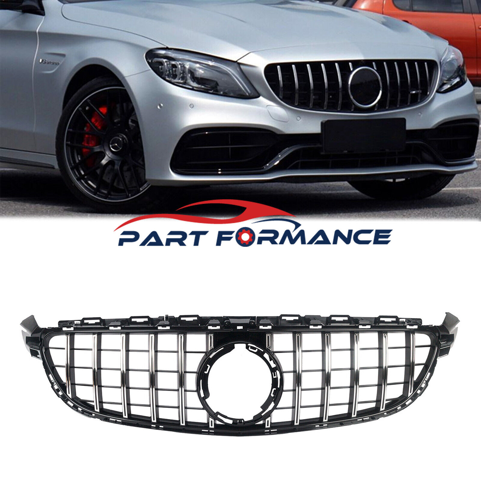 C63 AMG GT R Front Racing Grill Grille for Mercedes-Benz W205 C63s 2019-2021