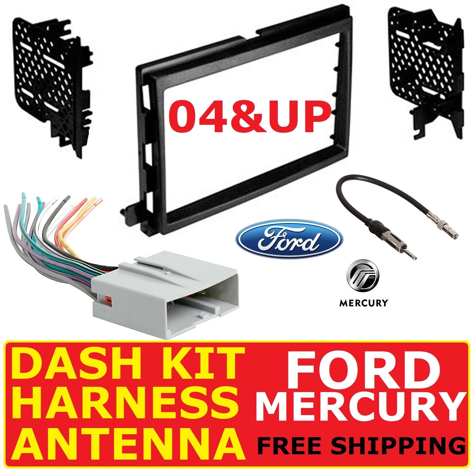 2004 &UP SELECT FORD 2-DIN DOUBLE DIN CAR RADIO STEREO INSTALLATION DASH KIT PKG