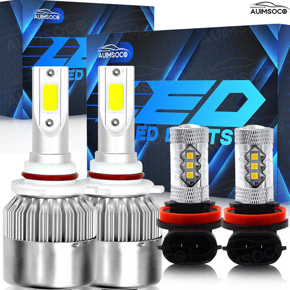For Ford Explorer 2011-2015 - 4x Combo LED Headlights Fog Light Bulbs Kit WHITE