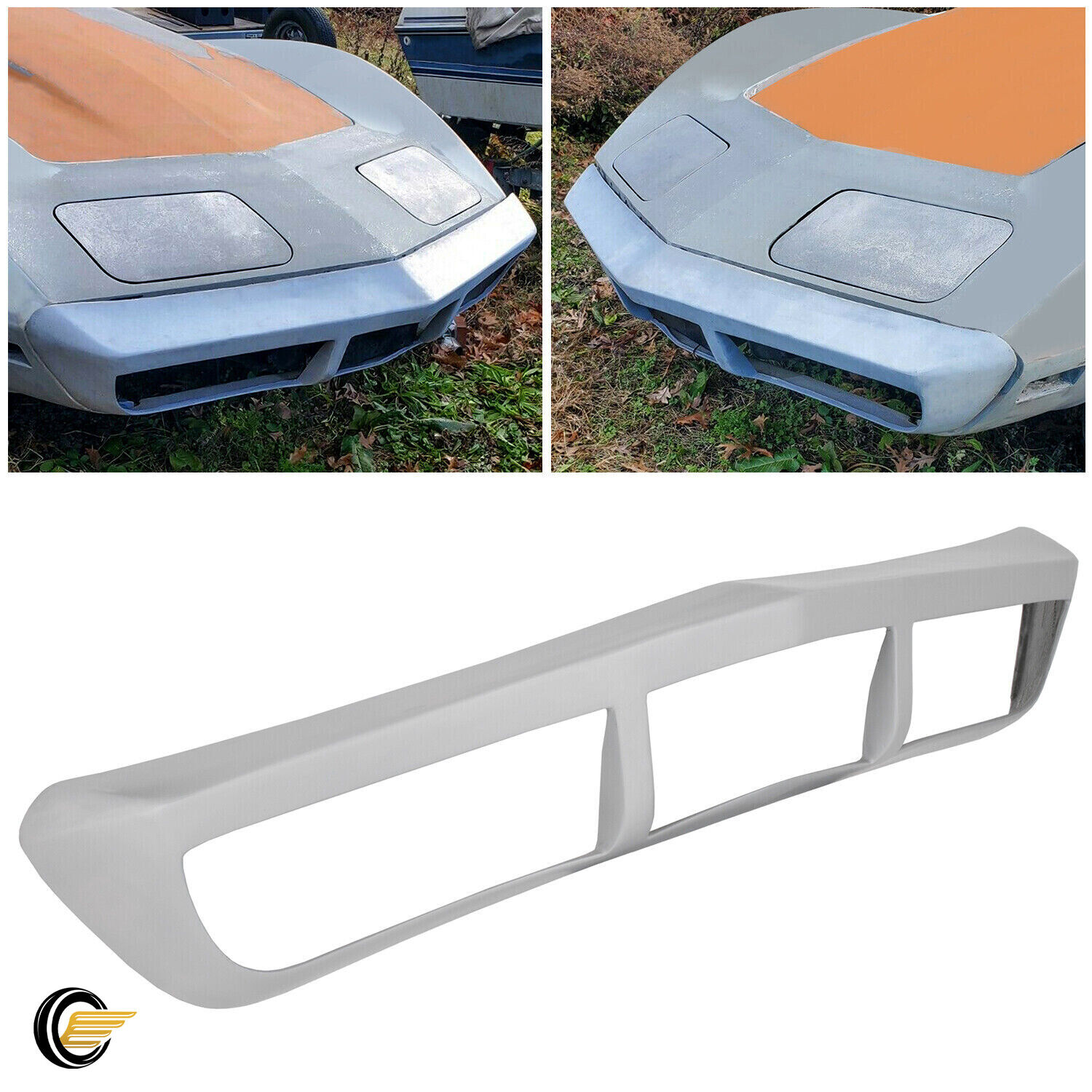 Fiberglass Front Bumper Face Bar Grille For 1973-1974 Chevrolet Corvette