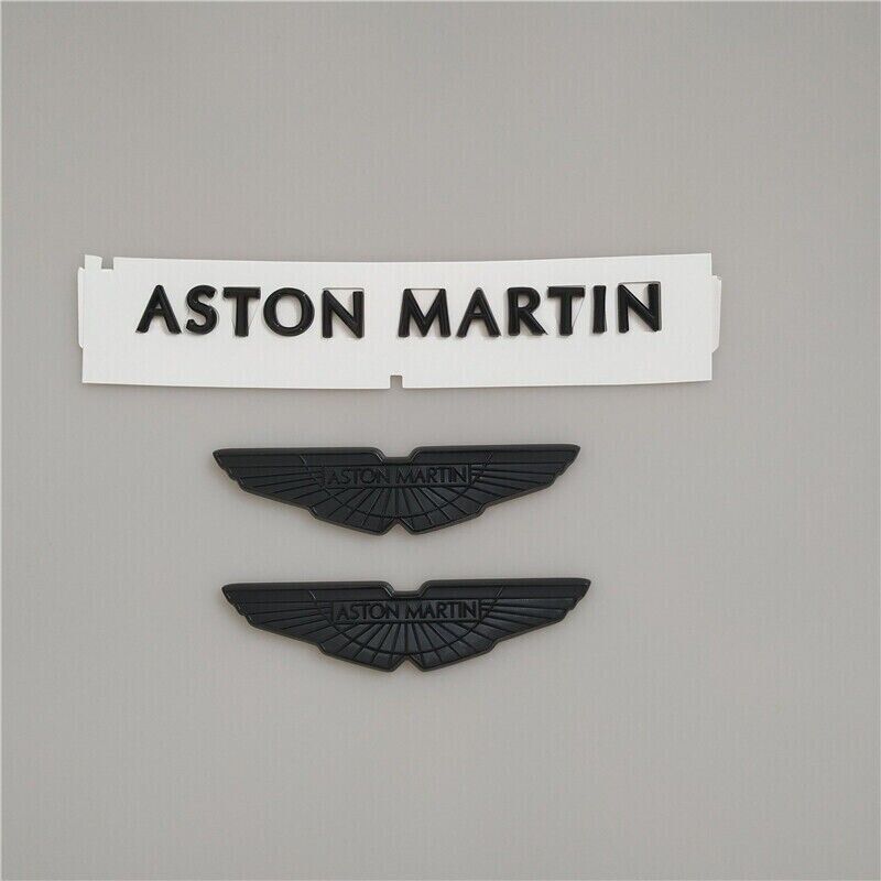 Aston Martin New Vantage Bonnet/Boot Black Chrome Badge & Rear​ Badge Kit