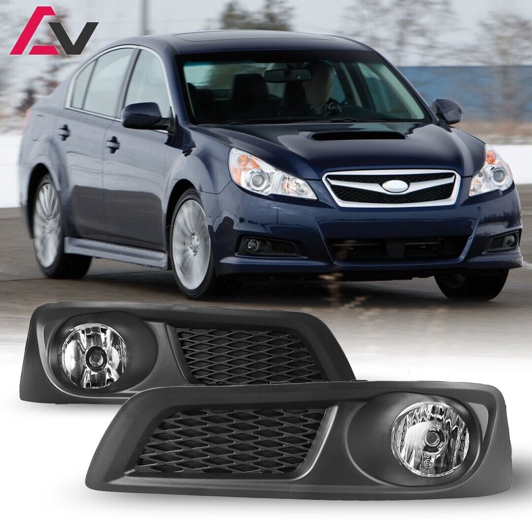 For Subaru Legacy 2010-2012 Clear Lens Pair Fog Lights Lamps+Wiring+Switch Kit