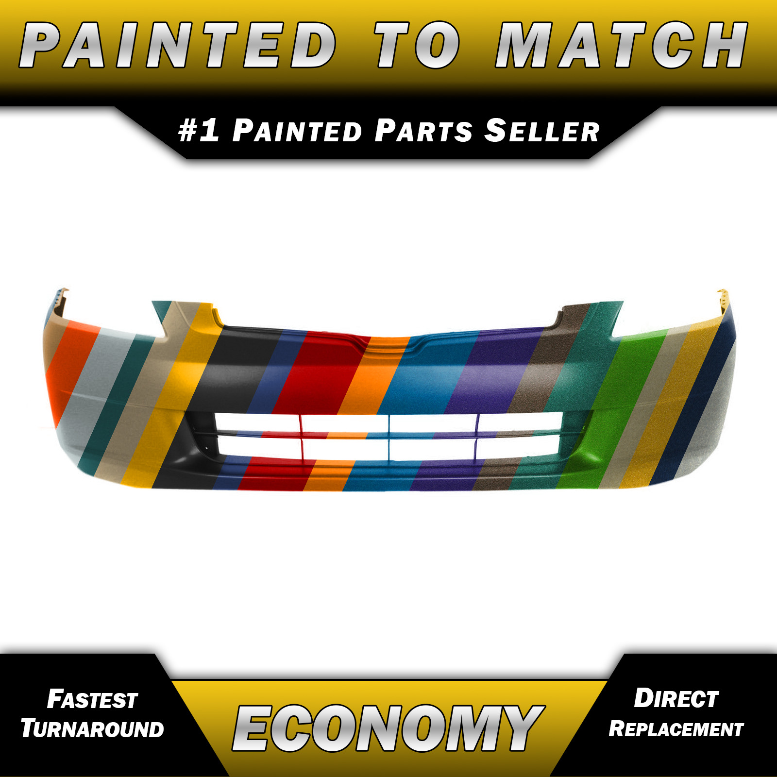 NEW Painted To Match Front Bumper Cover Fascia for 2003 2004 2005 Honda Accord