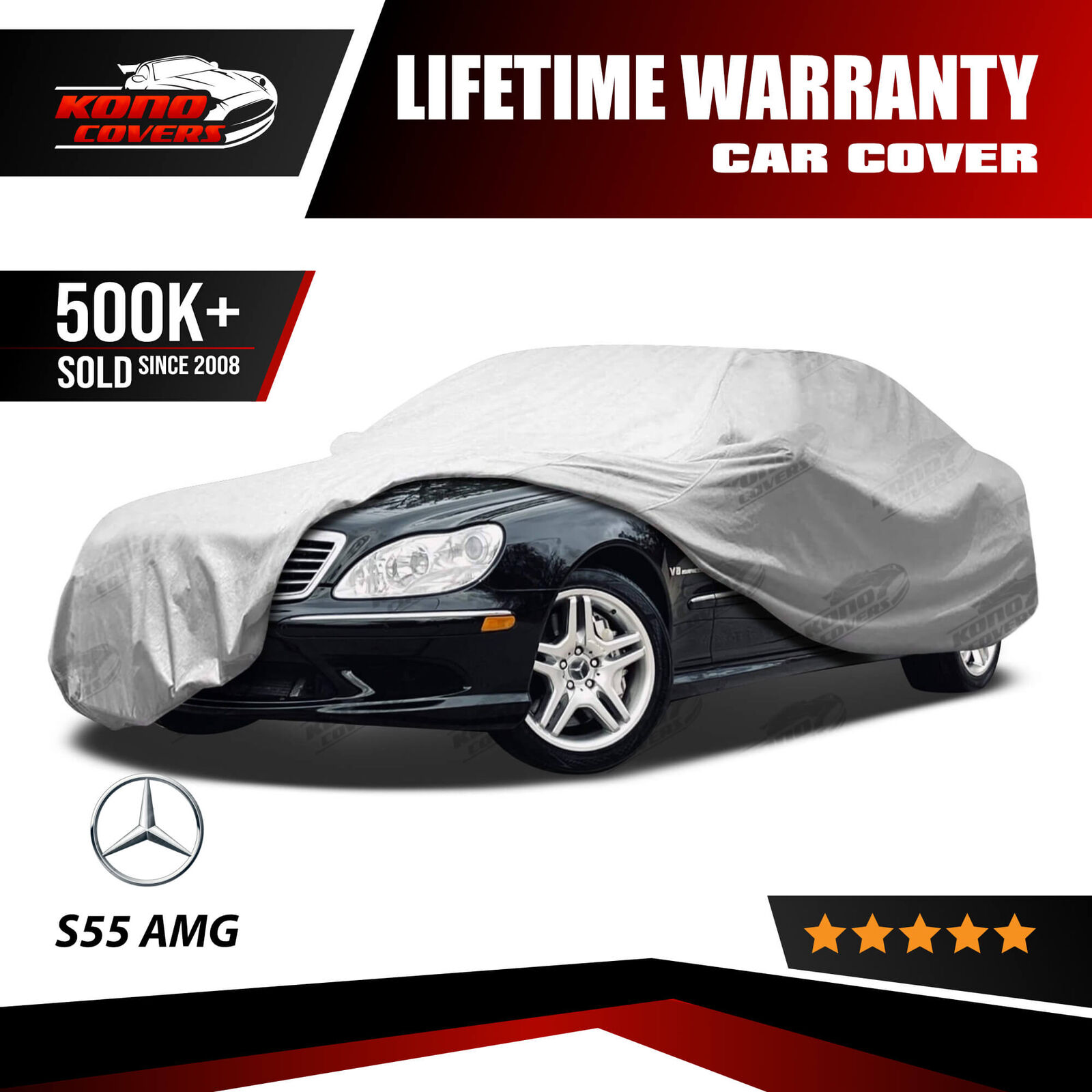 Mercedes-Benz S55 Amg 5 Layer Waterproof Car Cover 2001 2002 2003 2004 2005 2006