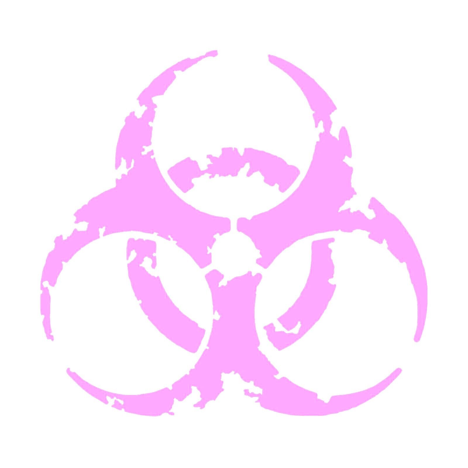 Biohazard Decal - Distressed Biohazard Sticker - Select Color and Size