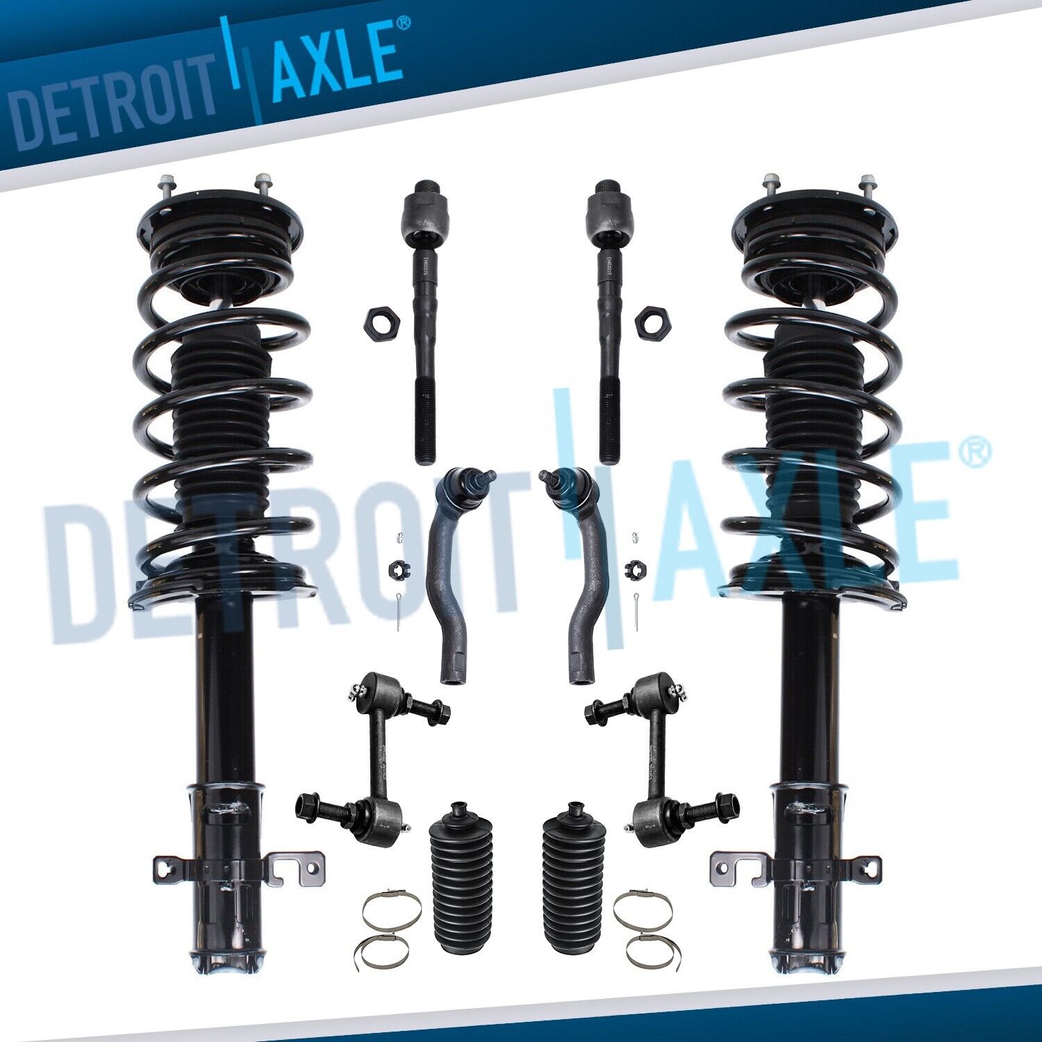 Front Struts Sway Bars Tie Rods for 2007 2008 2009 2010 Ford Edge Lincoln MKX