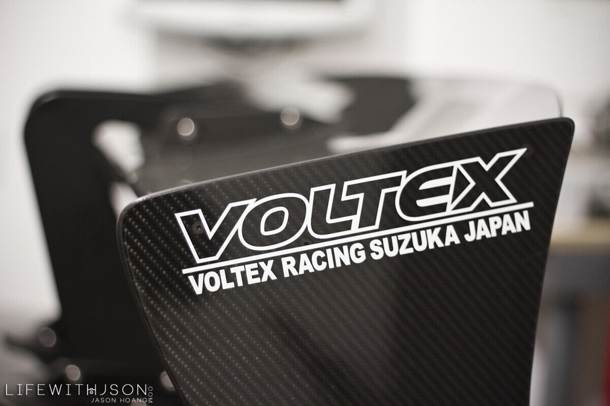 2x White Hallow VOLTEX DECAL GT WING VINYL STICKER FOR BRZ FRS 350Z S2000 EVO
