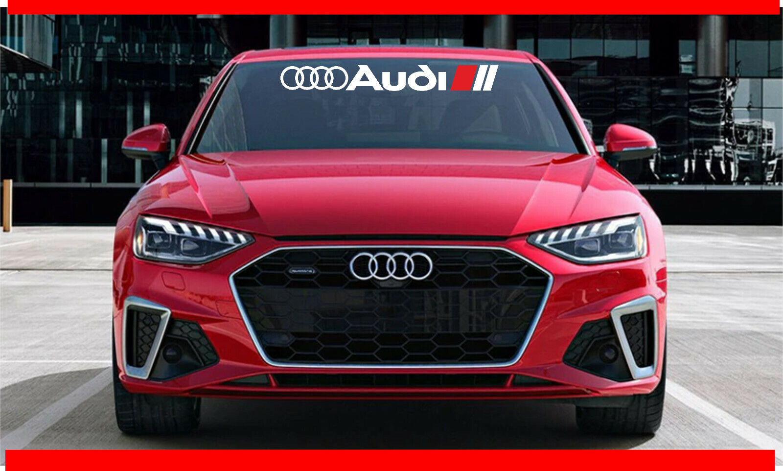 2-Color Audi Windshield Decal Very Sporty 