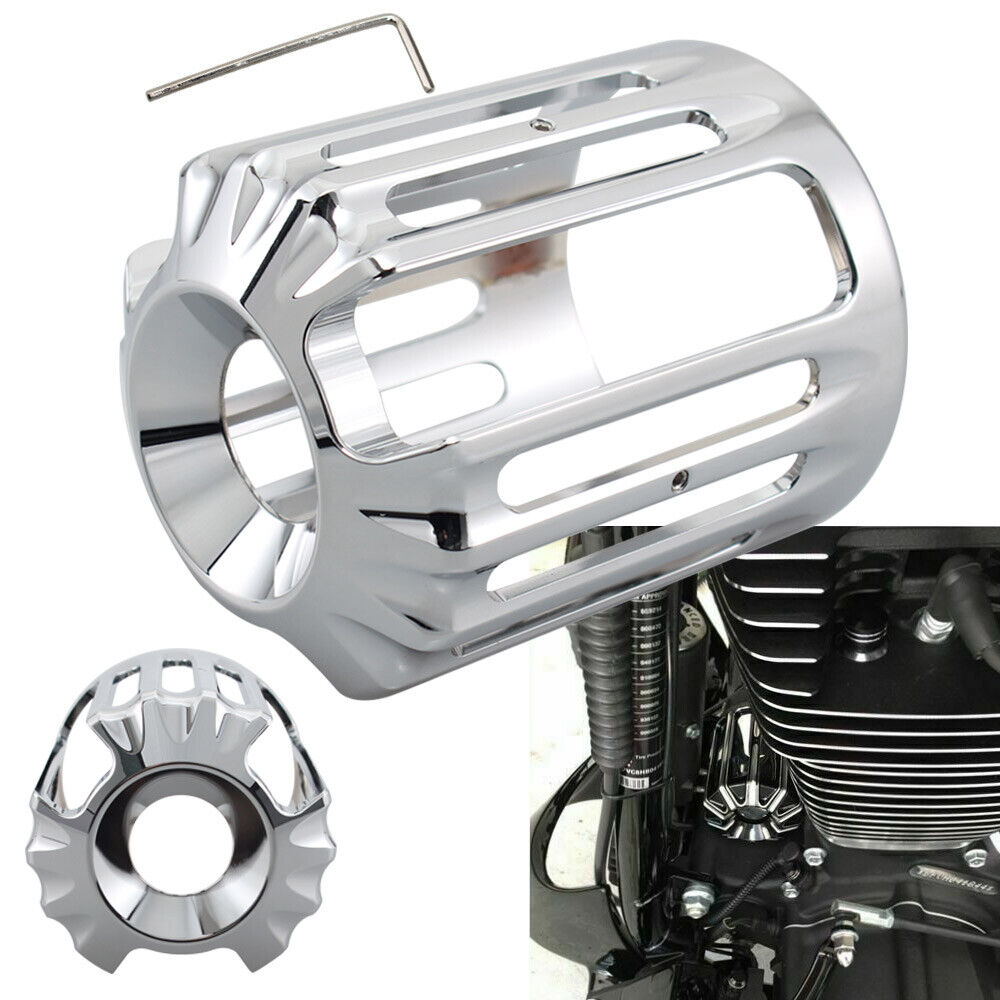 Chrome CNC Oil Filter Cover Cap Trim For Harley Touring Road Street Glide King