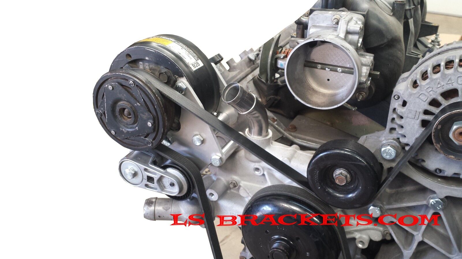LS R4 A/C Relocation Bracket Turbo LQ,,LS2,LS3,LS6  WORKS WITH FACTORY AC LINES