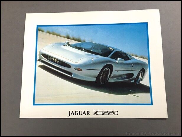 1992 Jaguar XJ220 Original 1-page Car Sales Brochure Fact Sheet
