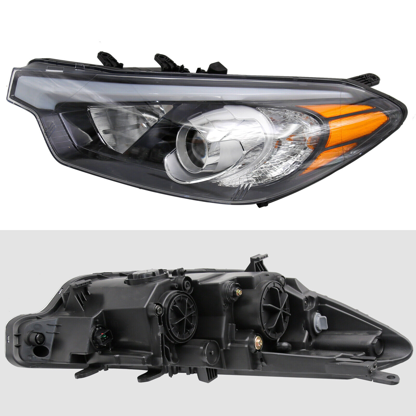 For 2014-2016 Kia Forte LX EX Halogen Driver Side Headlight Assembly W/out LED