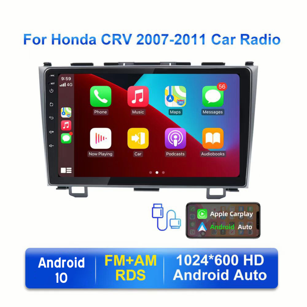 9'' Car Stereo Radio Apple carplay android Auto Player for Honda CRV 2007-2011 