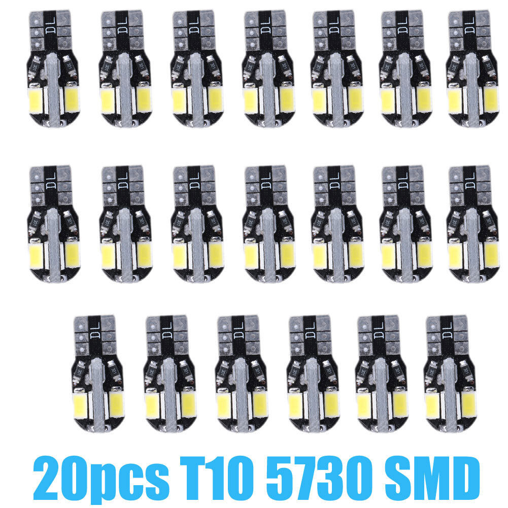 20 x Canbus T10 194 168 W5W 5730 8 LED SMD White Car Side Wedge Light Bulb Hot