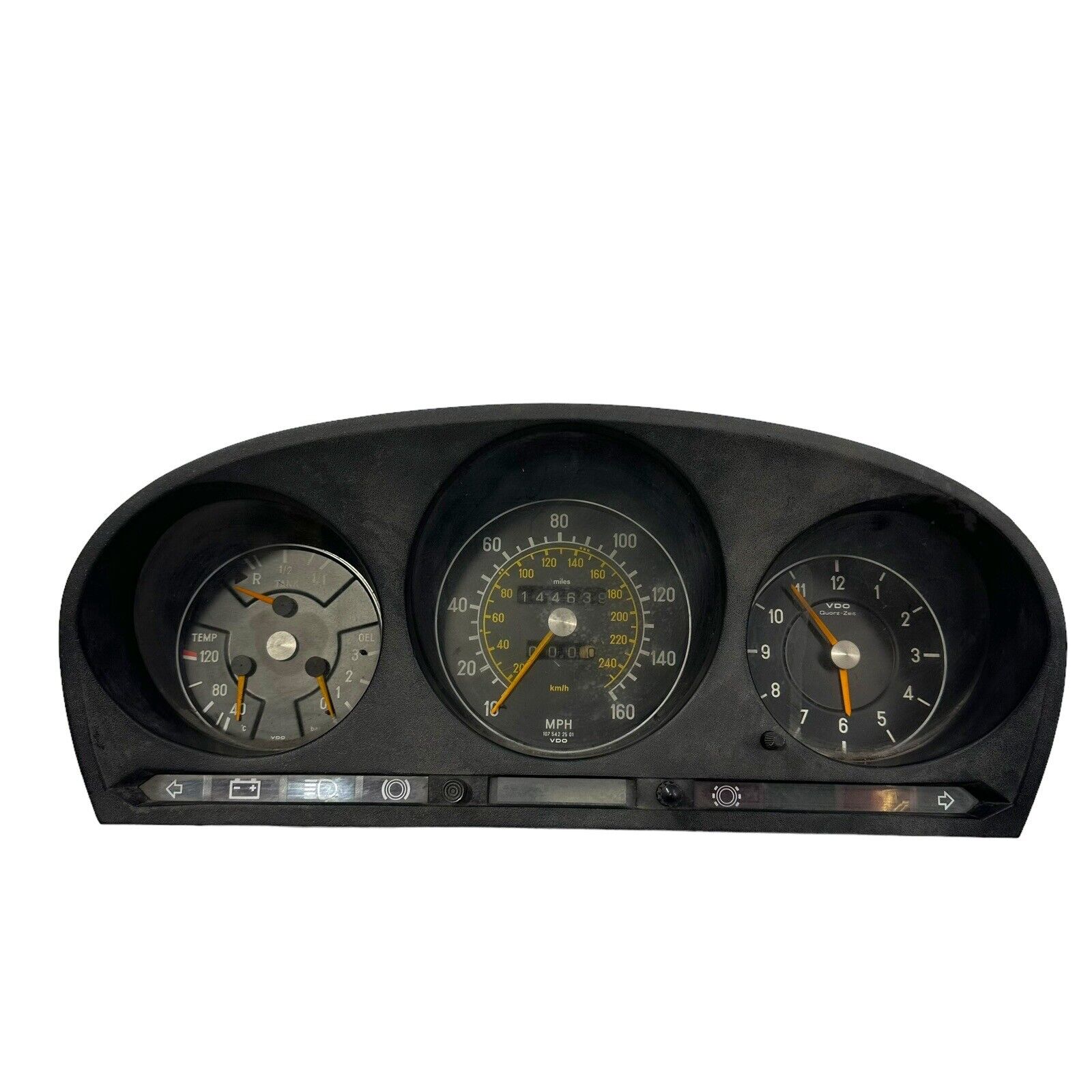 72-89 Mercedes Benz R107 Instrument Cluster Speedometer Oem RARE