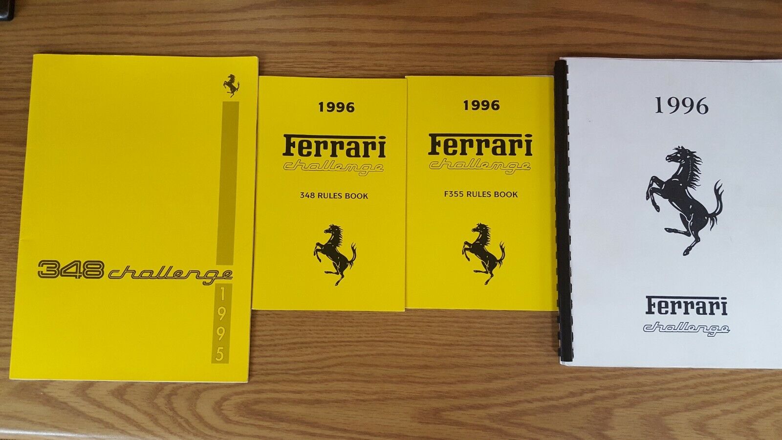 Ferrari 348 F355 Challenge  Manual Spare parts, and rare rules books 1995 1996