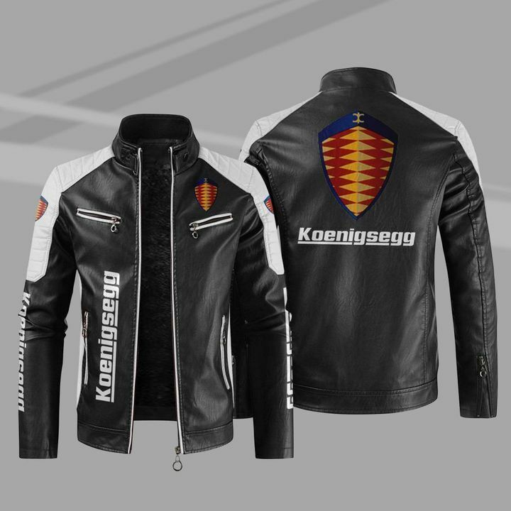 Koenigsegg Motorcycles Racing Motor Bike Riding 100% Cowhide Leather Jacket,