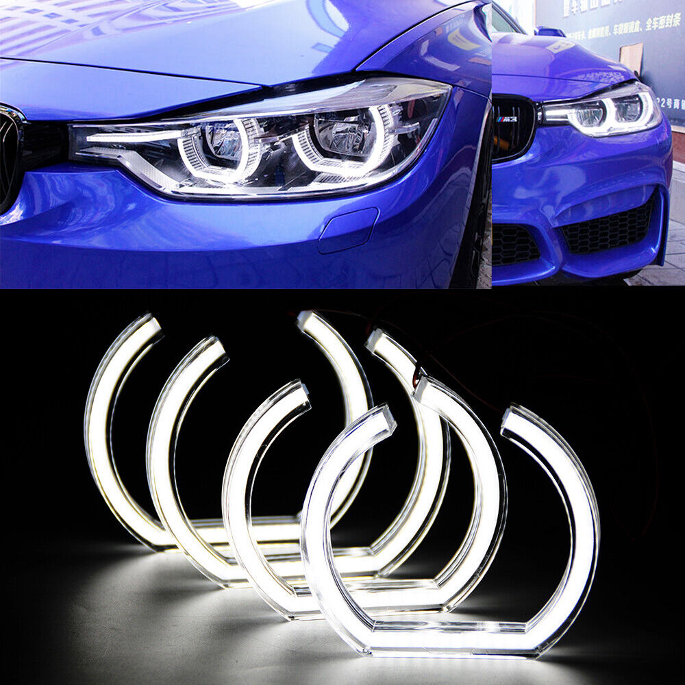 Led Angel Eye White Crystal DTM Halo Rings For BMW 3 Series E92 coupe M3 2007-13