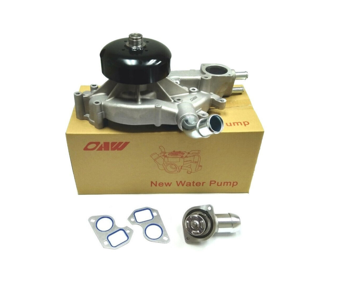 OAW G7341B Water Pump + Thermostat for 99-06 Chevrolet GMC 4.8L 5.3L 6.0L VORTEC