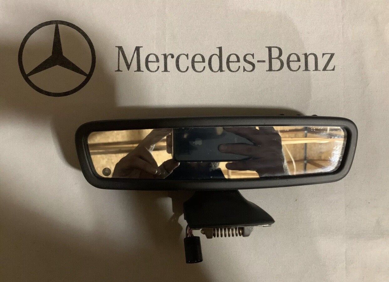 97-02 Mercedes Benz R129 SL320 500 600 Black Auto Dim Rearview Mirror. Rebuilt 