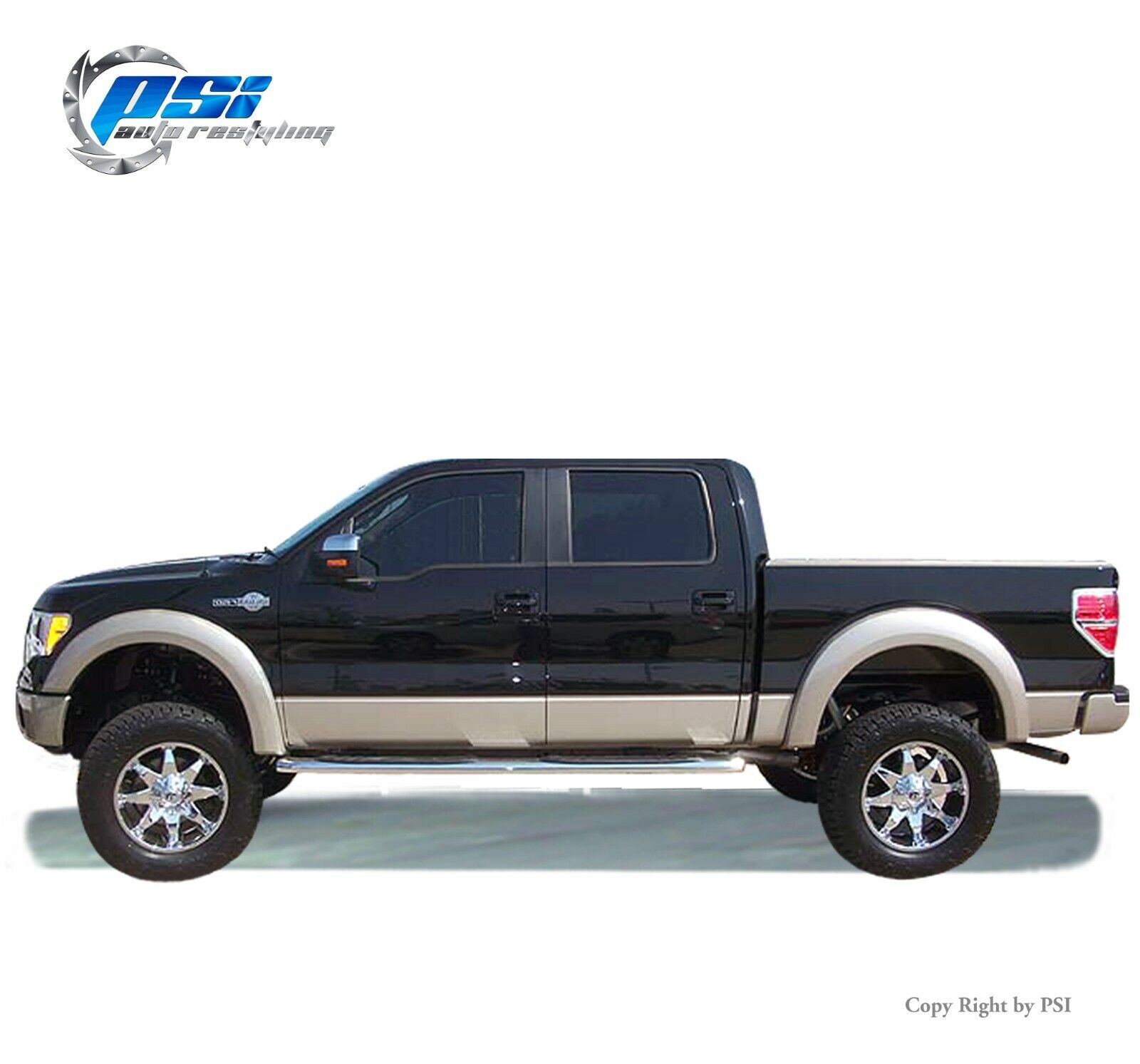 Extension Paintable Fender Flares Fits Ford F-150 2009-2014 Excludes Raptor