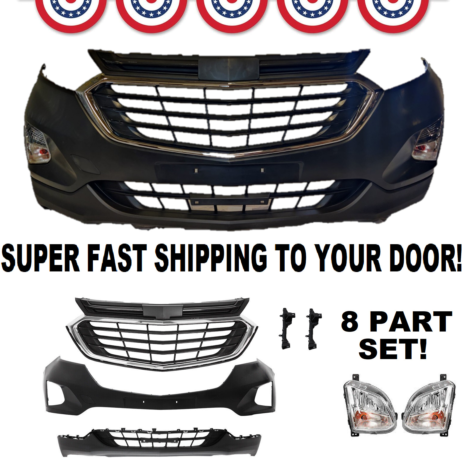 FOR CHEVY EQUINOX Front Bumper Cover 2018 2019 2020 2021