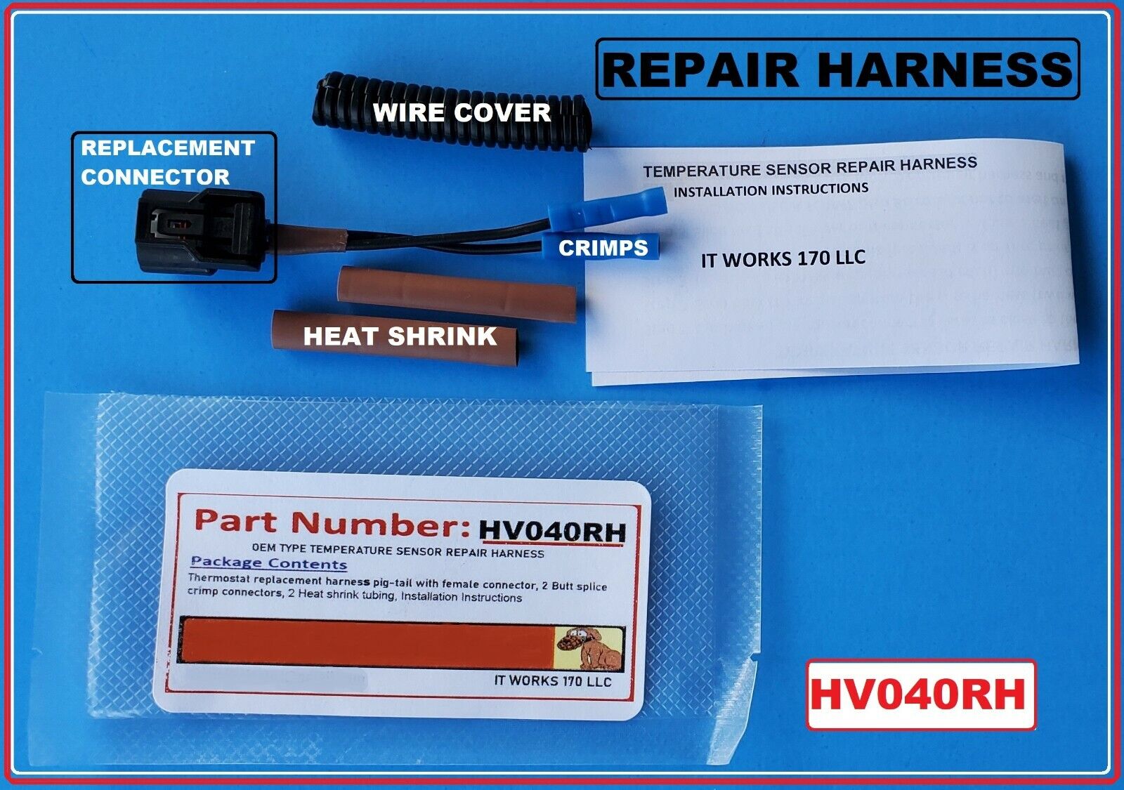 Coolant Temperature Sensor Connector Repair Kit for Honda and Acura