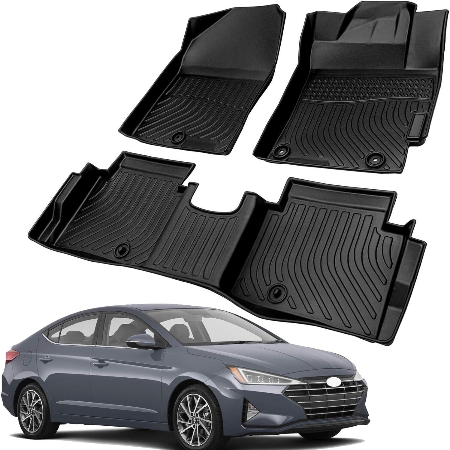 For 2017 2018 2019 2020 Hyundai Elantra Floor Mats Liners All Weather 3D TPE