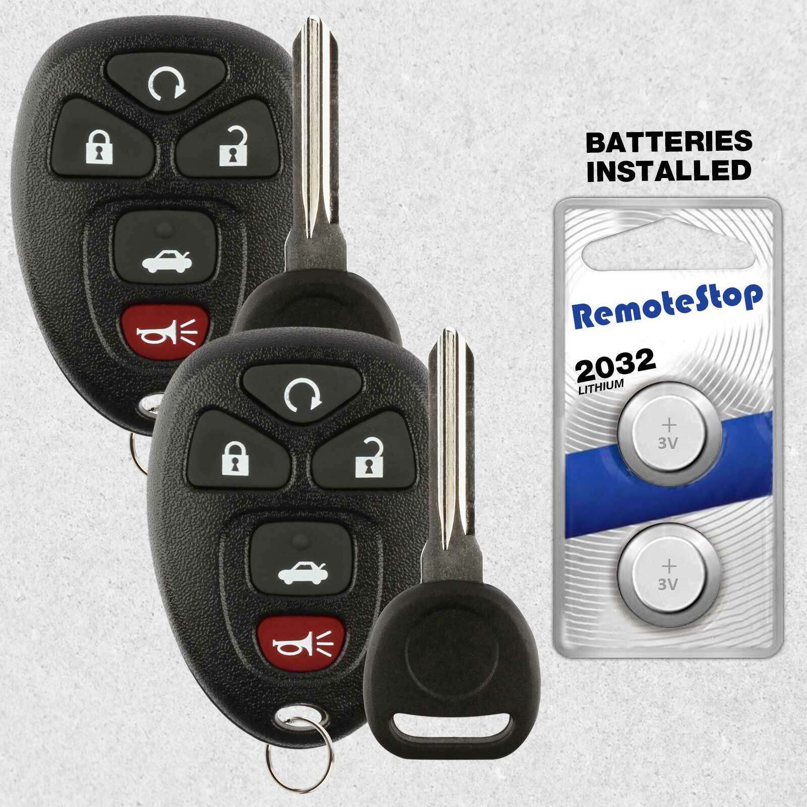 2 For 2006 2007 2008 2009 Pontiac Solstice Keyless Entry Remote Car Fob + Key