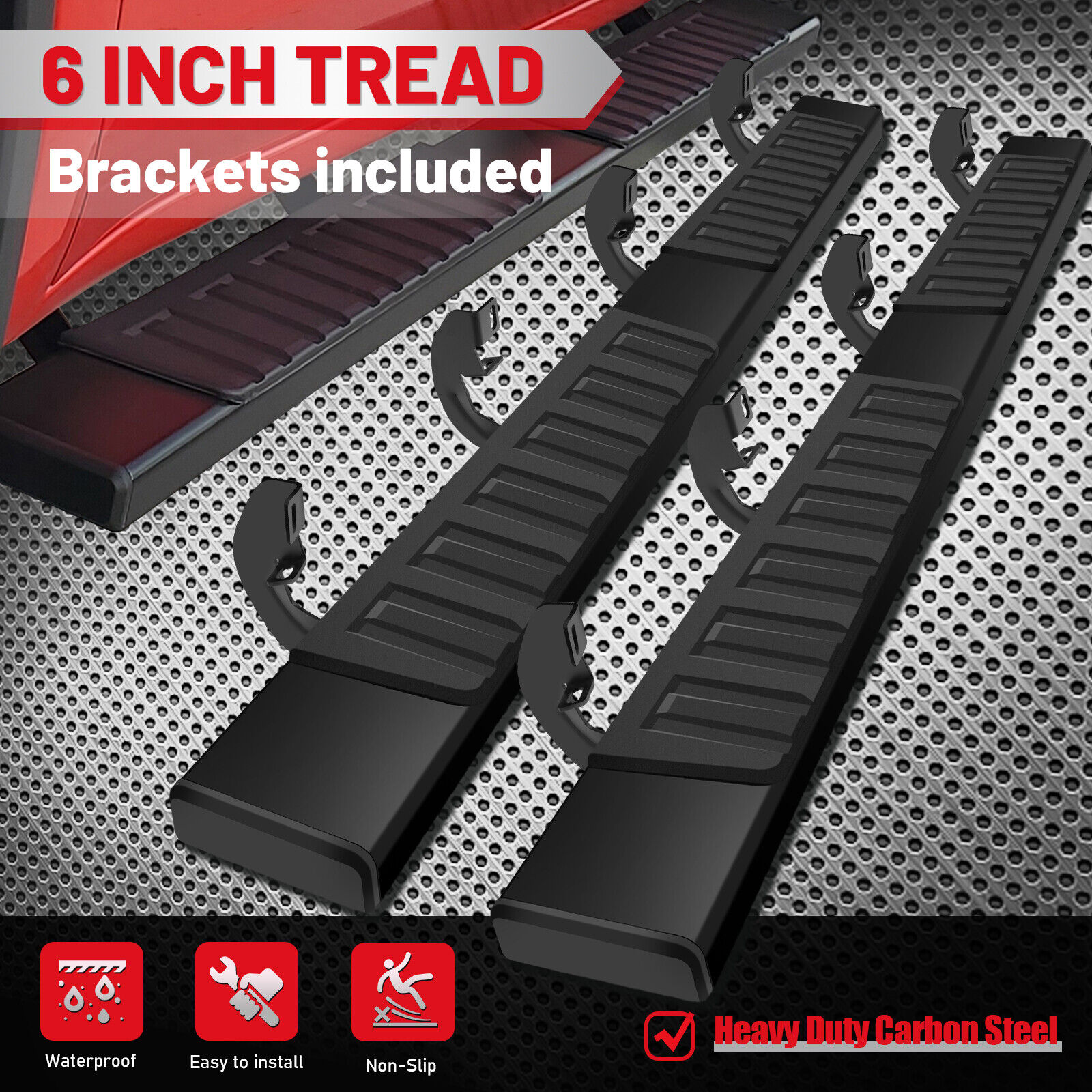 Side Step For 2009-2014 Ford F-150 Super Crew Cab Nerf Bar 6\