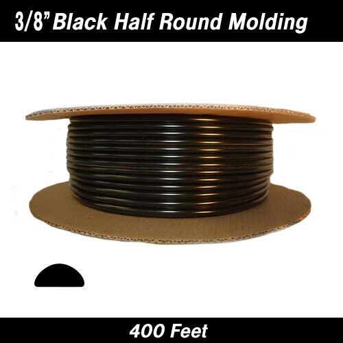 Cowles 37-601 Black Half Round Molding 3/8\