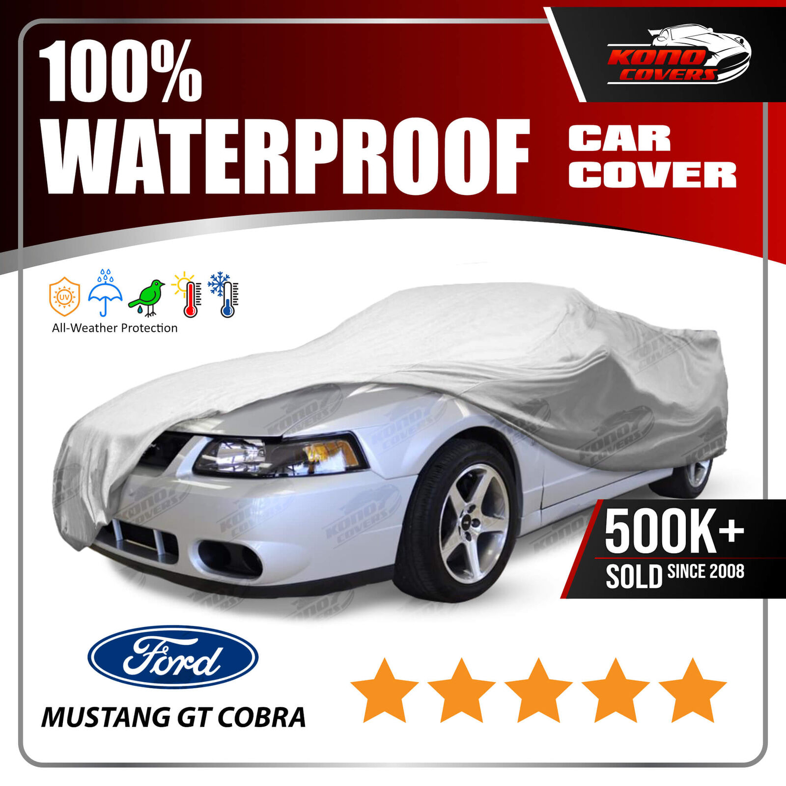 Ford Mustang Convertible Gt Cobra 6 Layer Car Cover 1999 2000 2001 2002 2003