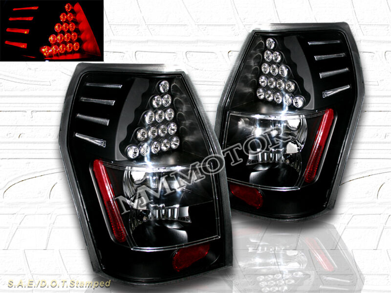 2005-2008 DODGE MAGNUM BLACK TAIL LIGHTS WITH LED PAIR 2005 2006 2007 2008