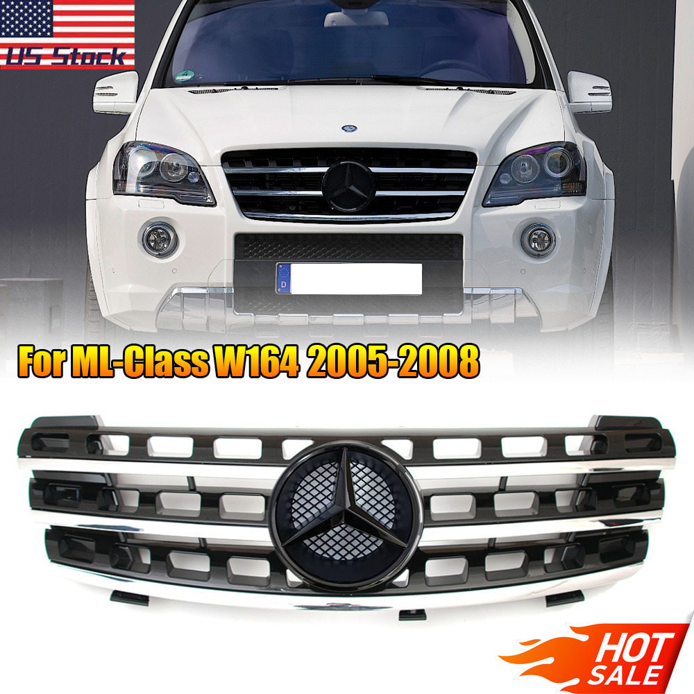 AMG Bumper Grille For Mercedes Benz ML Class W164 ML320 ML350 ML550 2005-2008