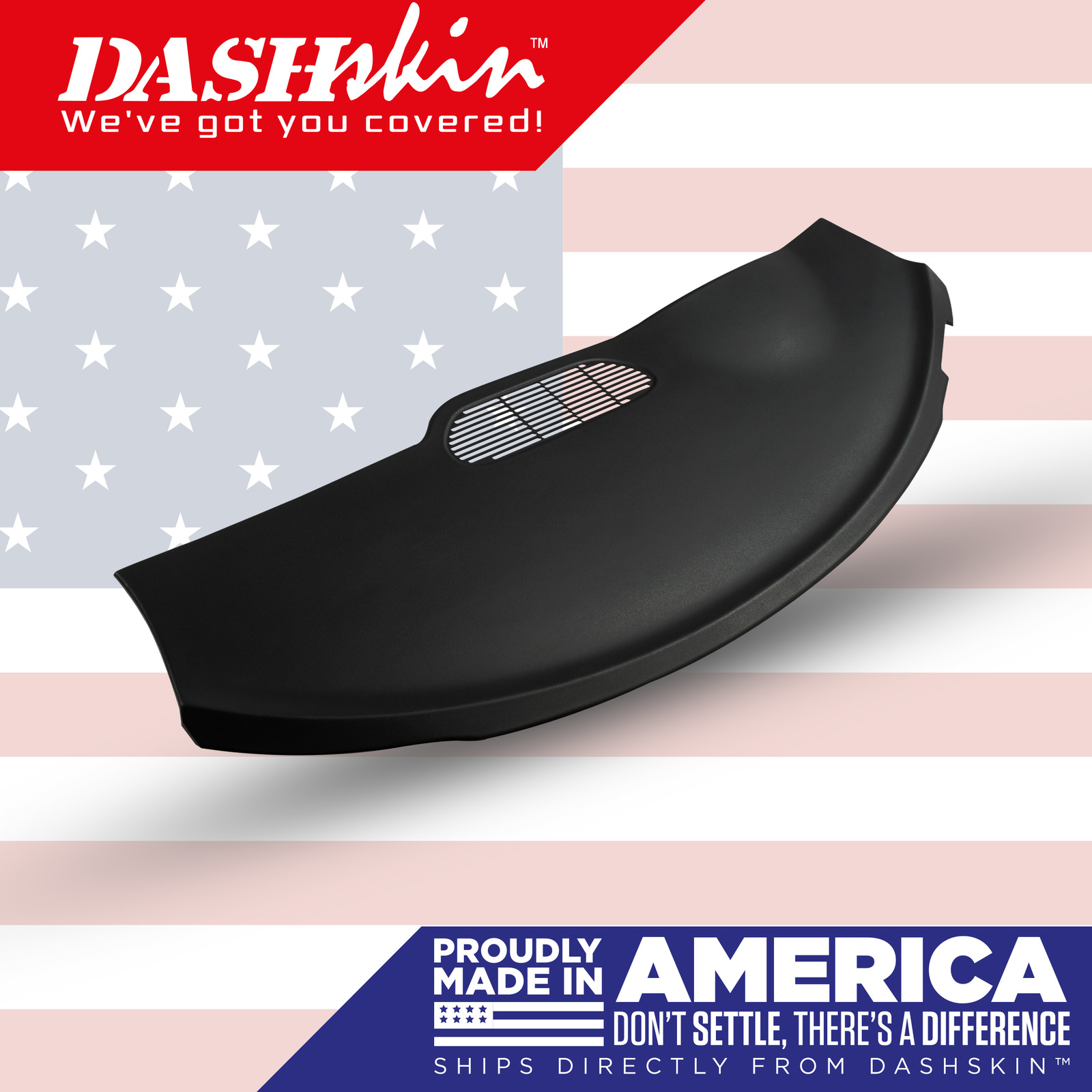 DashSkin Molded Dash Cover w/Defrost Louvers for 00-02 Camaro Firebird in Black