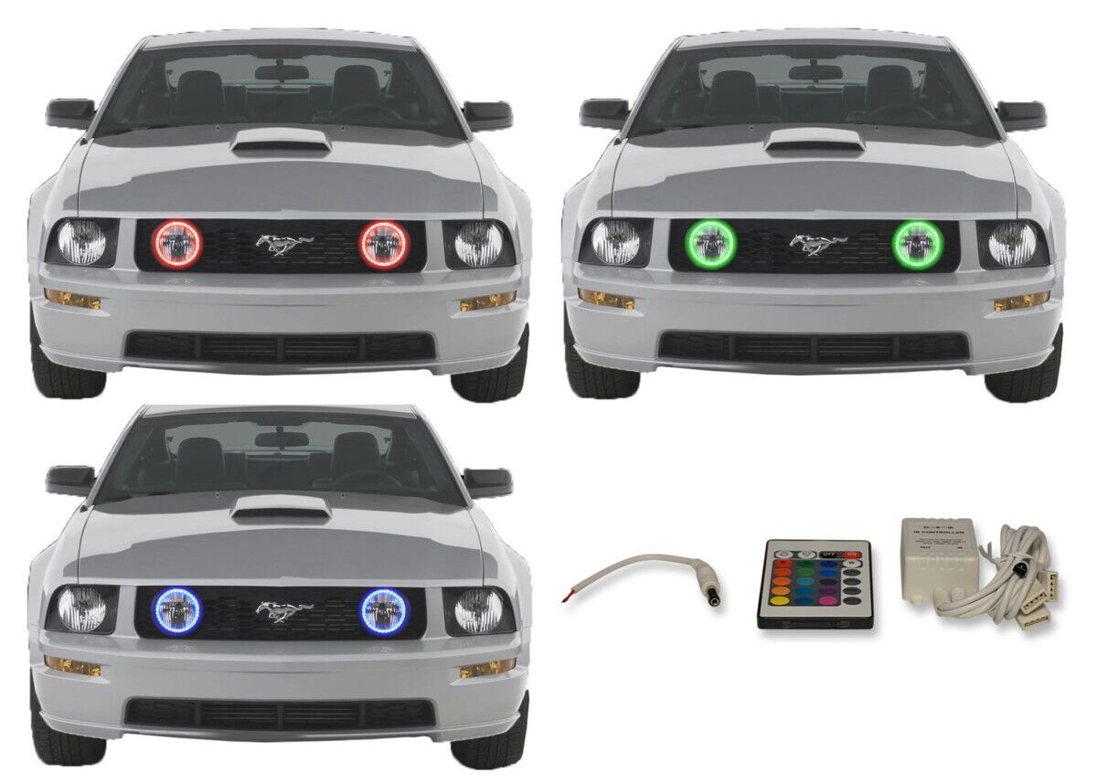 RGB Multi Color IR Fog Light Halo kit for Ford Mustang 05-09