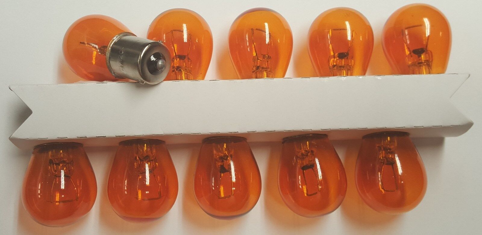 Box of 10-PCS 1141(1156) Miniature Automotive Light Bulb (Amber)