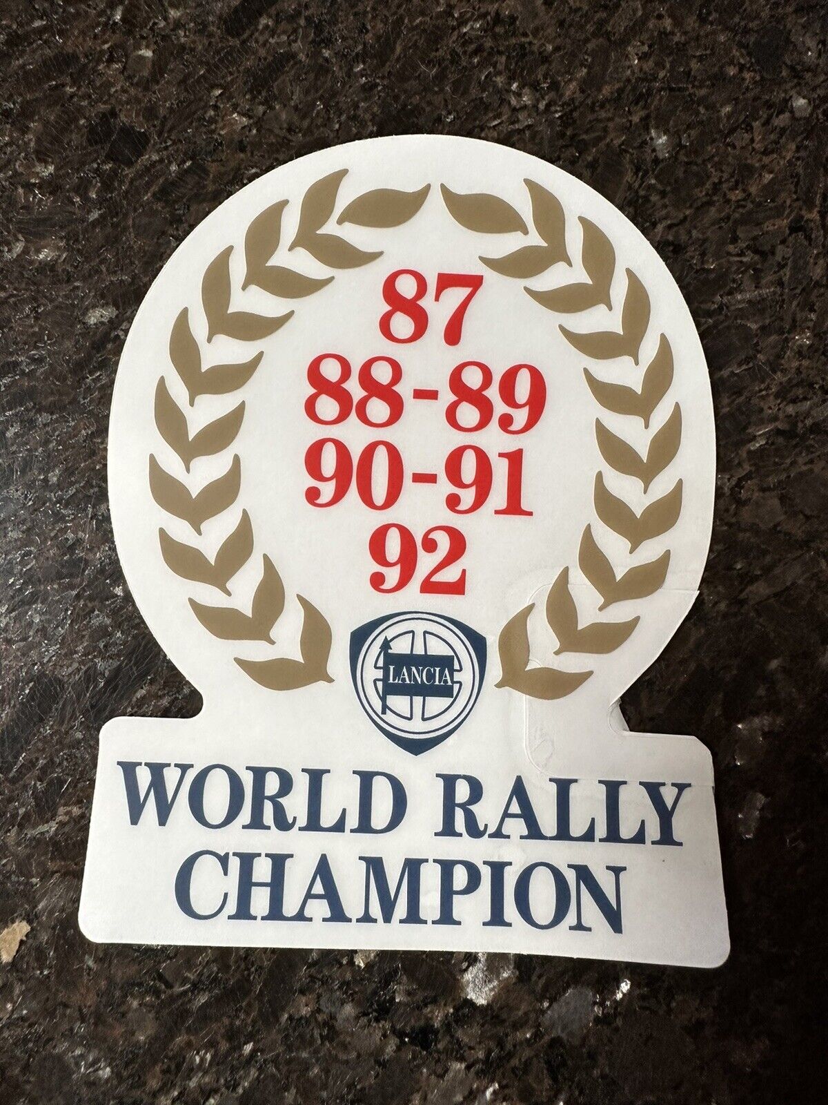 Lancia Delta Integrale 6 times WRC sticker 