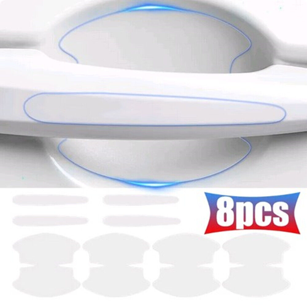 8Pcs Clear Car Door Handle Bowl Film Stickers Protector Anti-Scratch Accessories