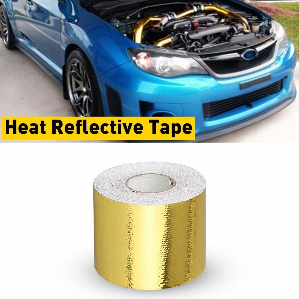 10M Heat Reflective Self-Adhesive Wrap Shield Protection Barrier Tape Goldcolor