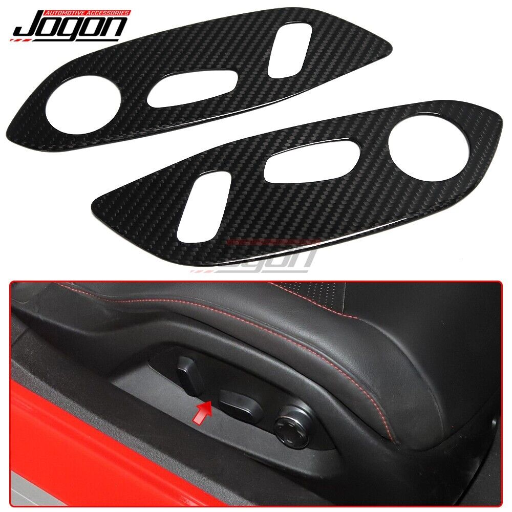 Carbon Fiber Seat Adjust Button Cover Trim For Corvette C8 Z51 Z06 2020 2021-24